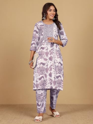 Image of Varanga Women Round Neck Bold Print Co Ord Set