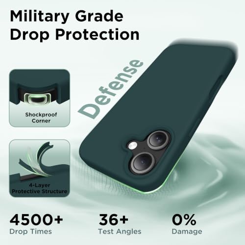 Image of GolbinBox Magnetic for iPhone 17 Case, Silicone Cover, Olive Green
