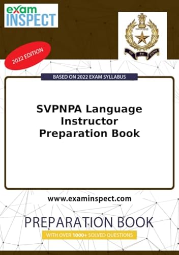 SVPNPA Language Instructor Preparation Book [Paperback] examinspect
