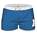 Produktbild ZHANSANFM Herren Badeshort mit Motiv Aufdruck Beachshorts Schnelltrocknend Beachshorts Freizeit Fitness Schwimmshorts Verstellbarem Tunnelzug Retro Strand Shorts Mode Loose Fit (XL, Blau)
