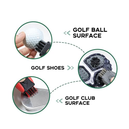 Cepillo de golf portátil de bolsillo para limpiar estrías de bolas 4