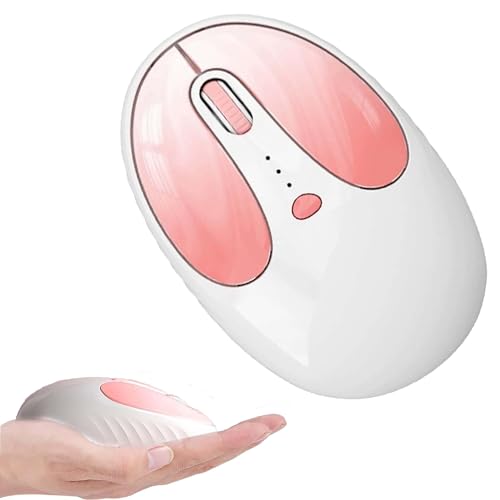 Wireless Bluetooth Mouse Cute Rabbit Ear Shape Dual Mode Rechargeable Silent Portable Kawaii Bunny Ergonomic Comfortable Travel Cordless Mice for Laptop/Tablet/PC/Computer Student Kids Girl Women Gift