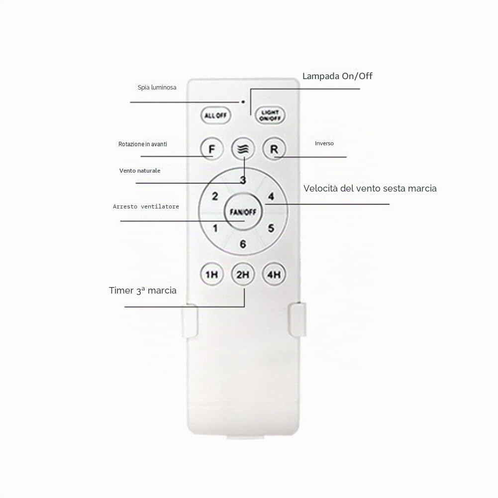 Kit di ricambio universale per ventilatore da soffitto, 6 velocità e temporizzazione, ricambio per ventilatore da soffitto DC