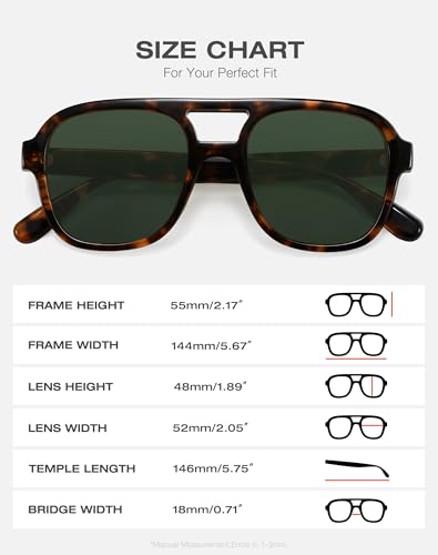 Retro Oversized Aviator Sunglasses Women Trendy Vintage Square Large Tangle Free Aviators Double Bridge Sun Glasses4