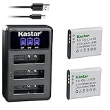 Kastar 2 Pack Battery and Triple Charger Compatible with Olympus Li-90B Li-92B Battery, LI-90C UC-90 Charger, Olympus Stylus XZ-2, XZ-2 iHS, Stylus SP-100EE, OM System Tough TG-6, Tough TG-7 Camera