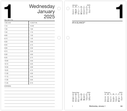 Amazon com : AT A GLANCE 2025 Desk Calendar Refill Daily Desk Pad