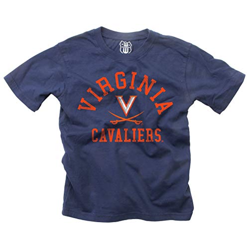 Wes and Willy NCAA Kids S/S Organic Cotton Tee Shirt, Virginia Cavaliers, Midnight, 3T