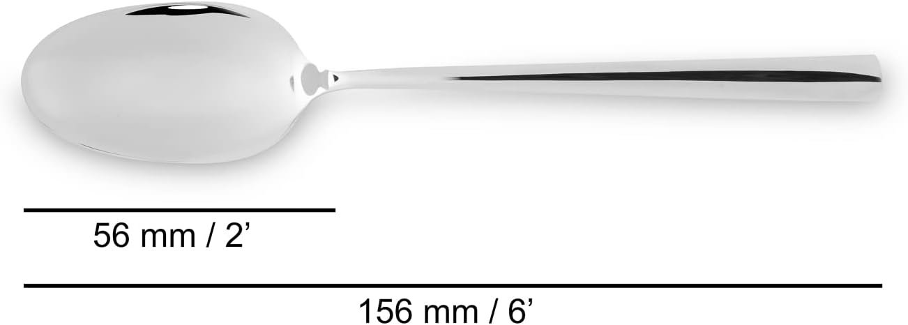 Arcos 24-Piece Flatware Set - Premium Stainless Steel Silver Cutlery Set with 6 Knives, 12 Spoons, and 6 Forks. All in One Monoblock Design