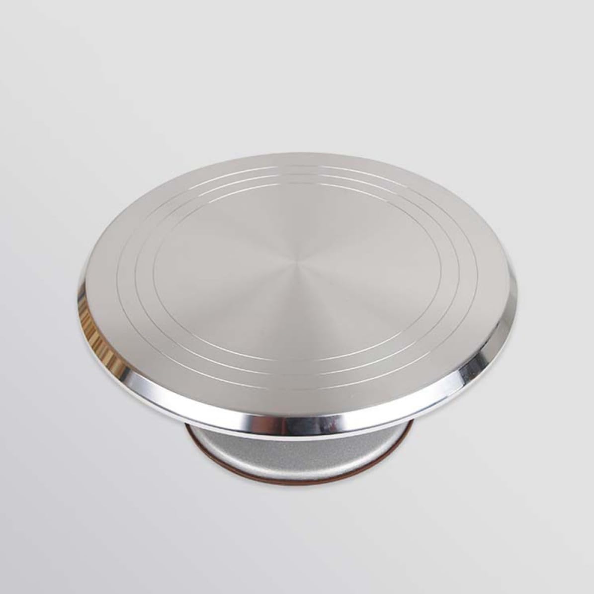 Alzatina per Dolci in Lega di Alluminio Argento da 12 Pollici Design Girevole a 360° e Base Antiscivolo per Decorazioni Stabili di Torte e Cupcake