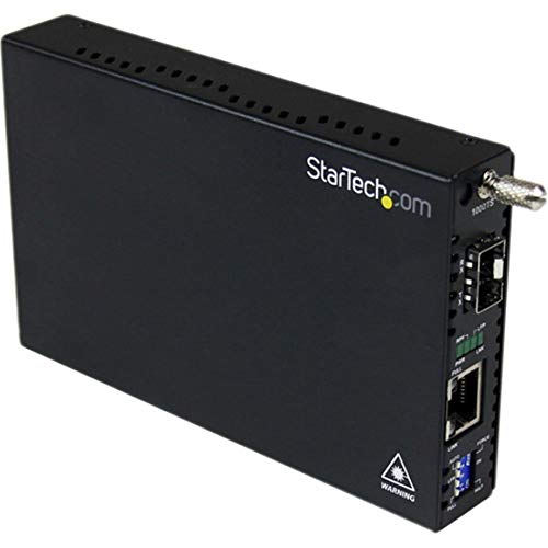 Image of StarTech Gigabit Ethernet Fiber Media Converter, TAA (ET91000SFP2) | Gigabit Ethernet Media Converter, With Open SFP Slot, Fiber to Ethernet Converter