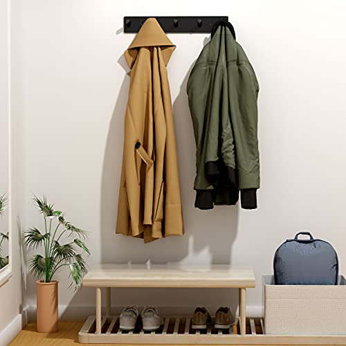 Hiimiei Wall Mounted Coat Rack 5 Pegs Black Acrylic Coat Hooks For Entryway Hallway Bathroom #TOP6