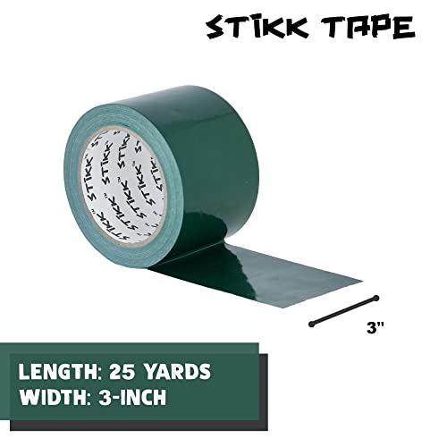 Image of STIKK Duct Tape - Green Duck Tape - 3 inch x 25 Yards - Heavy Duty Tape for Repairs, Household Projects - for Commercial HVAC and Construction - Effective Heavy Duty Waterproof Duct Tape