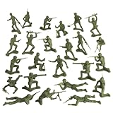 TimMee Plastic Army Men - OD Green 24pc Toy Soldier Figures - Made in USA