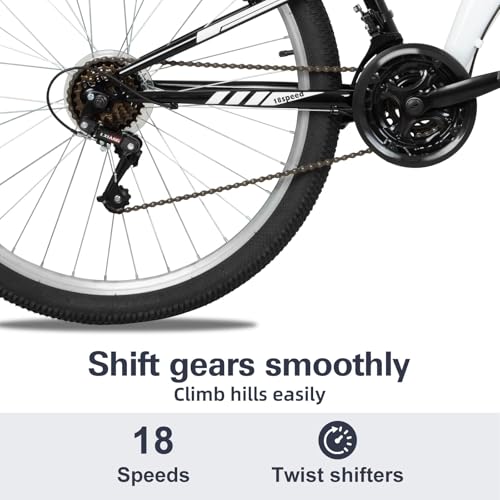 WEIZE Mountain Bike, 26/27.5 inch Outdoor Cycling Bike,18-Speed/High-Carbon Steel/Dual Full Suspension, Adjustable Ergon - Additional View
