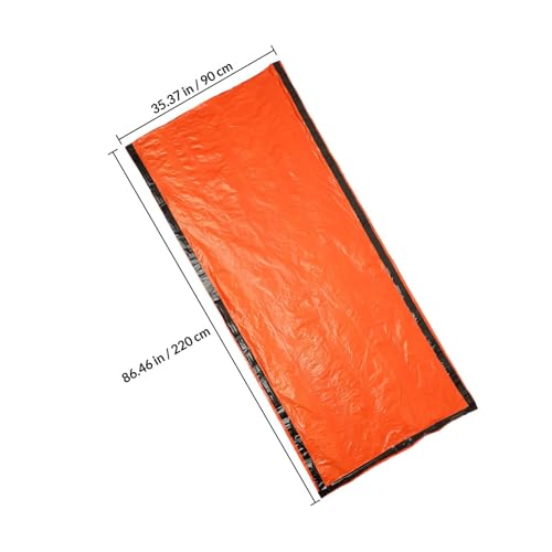 Kit de supervivencia compacto y liviano OSOLADY con film de aluminio PE, bolsa de almacenamiento con cordón y silbato para camping al aire libre miniatura 2