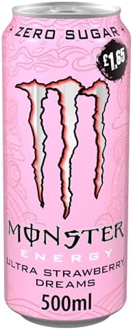 Monster Energy Ultra Strawberry Dreams Energy Drink 12 x 500ml PMP Cans