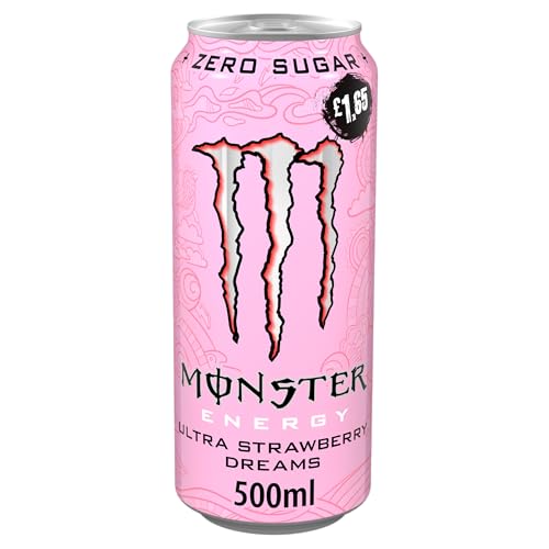 Monster Energy Ultra Strawberry Dreams Energy Drink 12 x 500ml PMP Cans