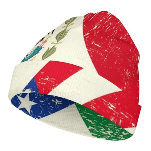 USA and Mexican FlagChildren's Polyester Knitted Hat, Easy to Travel
