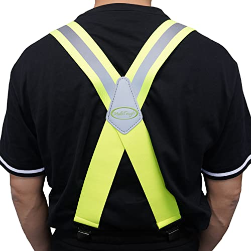 Image of MELOTOUGH Men's Suspender 2 inch Wide Partial Elastic Strap for Jeans Pants