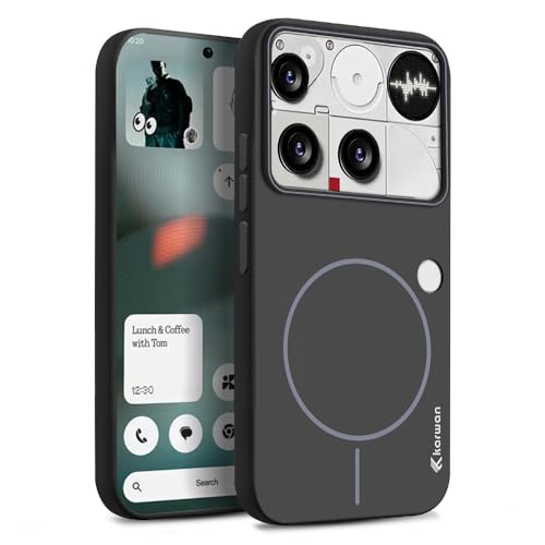 Image of KARWAN️ Magnetic Wireless Ultra Slim-Fit Back Case Cover for Nothing Phone 3 |Hard PC Case Cover| Ultra-Thin & Light Weight with [Ultra Premium Feel] Case for Nothing Phone 3 (6.67 inch) (Black)