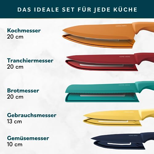 Home Hero 11-Tlg Messerset aus Edelstahl Mehrfarbig – Ansicht 4