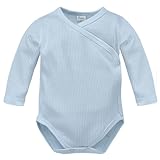 Pinokio Wikkelbody Lovely Day, blauw, geribbeld, unisex 50-68 (62), Blue Ribbed Lovely Day, 62 cm