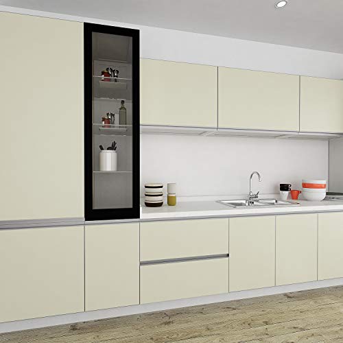 Livelynine Solid Beige Wall Paper For Walls Contact Paper Self Adhesive Wallpaper Peel And Stick Countertops Furniture Adhesive Shelf Liners For Kitchen Cabinets Removable Waterproof 15.8"X78.8"Roll #TOP2