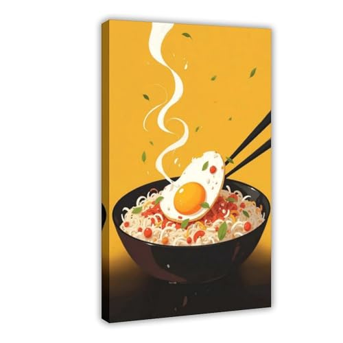 Poster toile ramen épicé 50x76 cm idée cadeau déco cuisine originale