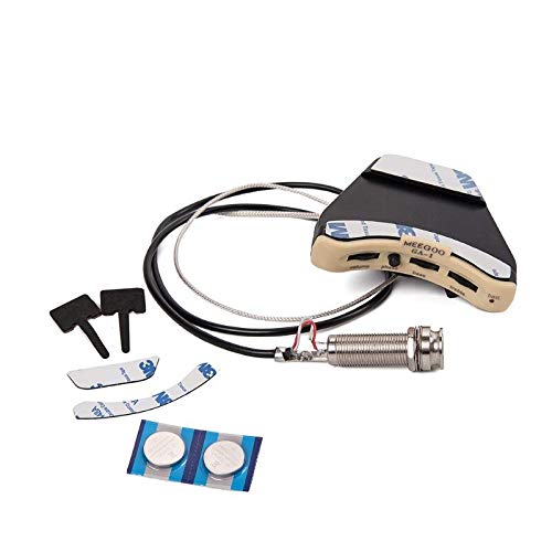 Guitar Parts Acoustic Guitar Soundhole Preamp 3 Band Pickup Eq with Microphone Y51D