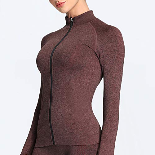 Aoxjox Camisetas femininas de manga comprida para treino de outono, academia, ioga, corrida, sem cos