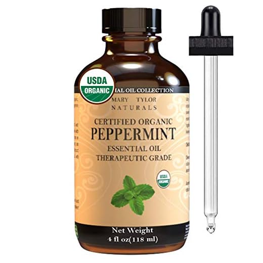 Organic Peppermint Essential Oil (4 oz), USDA Certified by Mary Tylor Naturals