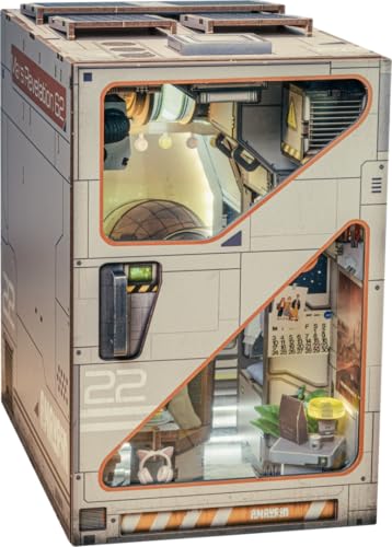 Book Nook Kit DIY Mars Revelation 62 3D Wooden Booknook for Adults Teens and Book Lovers Bookshelf Insert Library Decor Creative Gift for Family Friends and the Elderly