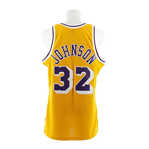 Magic Johnson Los Angeles Lakers Mitchell And Ness Men's Gold Throwback Jesey Xx-Large #TOP4