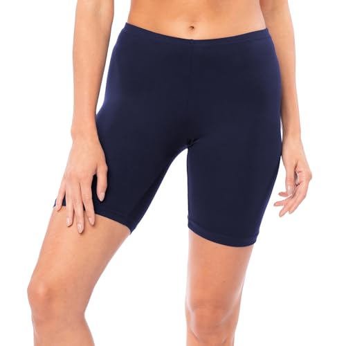 Image of Sexy Basics Women's Cotton Stretch Active Slip Shorts | 3 Pack & 6 Pack Boy Short Boxer Briefs