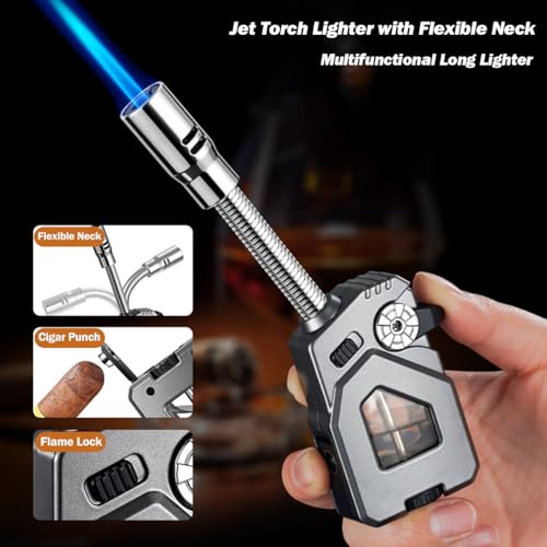 Encendedor con antorcha flexible recargable de butano miniatura 3
