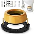 Toiglo Toilet Flange with Extra Thick Wax Ring Kit - Toilet Wax Ring Replacement Kit for Toilets Install or Toilet Leak Repair Fits 3 inch or 4 inch Waste Lines