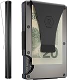 Ridge Wallet for Men - Slim Minimalist Compact Wallet and Card Holder, RFID Protected Front Pocket Wallets for Men with Integrated Money Clip (Gunmetal)