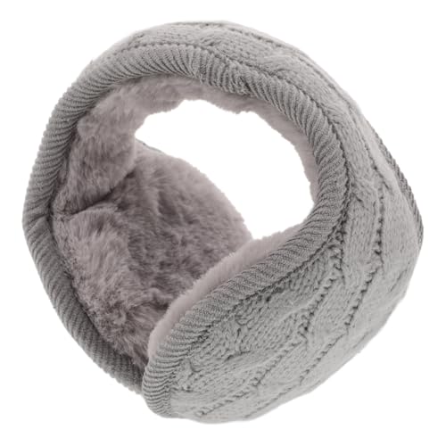 FOMIYES Warm Knit Ear Warmer for Women Men Fleece Headband Ear Wrap with Foldable Design for Outdoor Activities