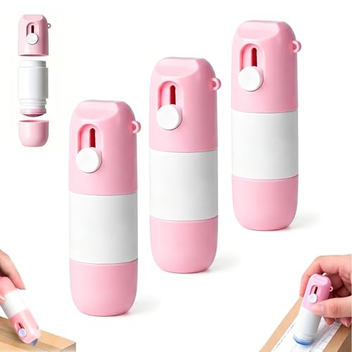 Effaceur de papier thermique pour masquer les etiquettes de colis et couper les cartons - Rose