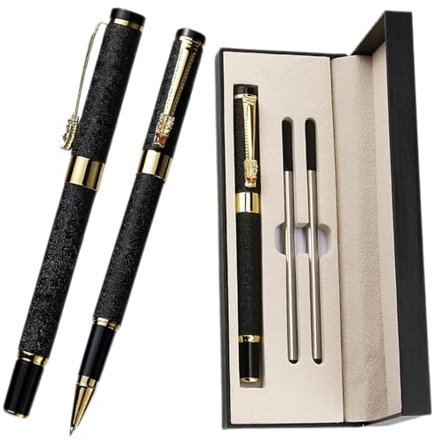 HuaaxtLang Ballpoint Pens Set 0.7mm Smooth Writing Metal Ballpoint Pen with 2 Refills Ball Pen Gift Set for Men & Women Professional Executive Office Nice Pens-Gift Box