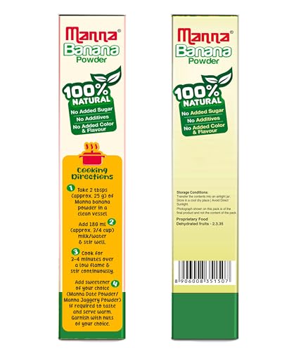 Manna Banana Powder for Baby, Made with Raw Nendran Bananas (Kerala Banana) - 200gm (Pack of 1)