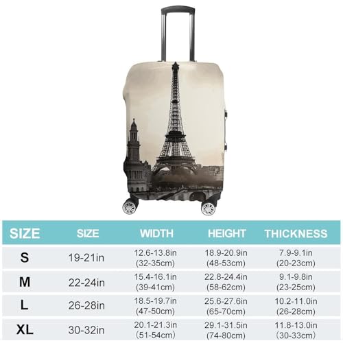 Travel Paris Printed Luggage Cover Protector, Fits 18-32 Inch Luggage2