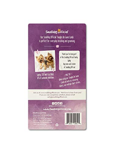 Smalldog Official, Tangles Be Gone Steel Metal Dog Comb for Brushing Small and Toy Breed Dogs, to Groom and Remove… - Image 5