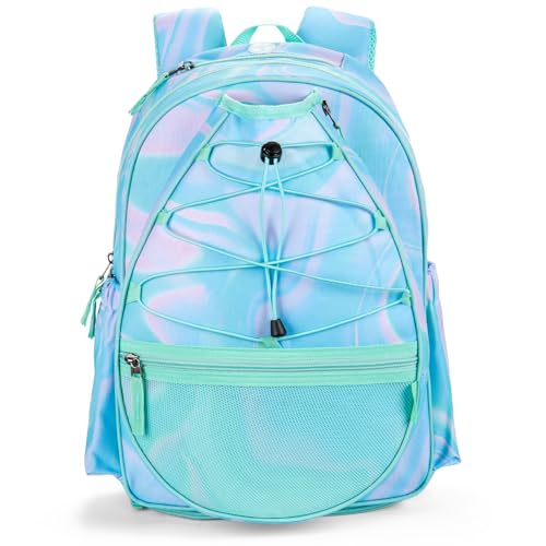 Choco Mocha Tennisrucksack Kinder Tennistasche für Mädchen Sportschlägertasche Teenager Rucksack 16 Zoll Blua