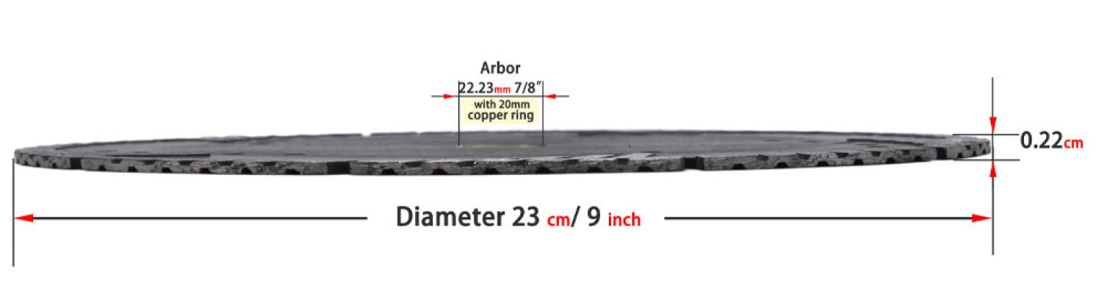 1 Hoja De Sierra Turbo De Diamante Prensado En Caliente De 180mm Con Dientes De Protección Inclinados Disco De Corte De Diamante De 7 "para Hormigón De Piedra