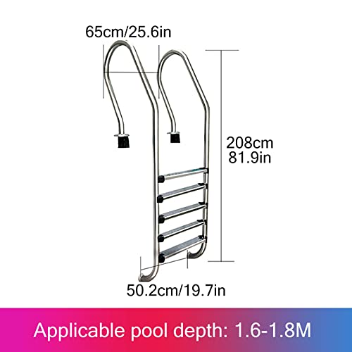 Escalera para piscina de acero inoxidable con 2-5 peldaños miniatura 2