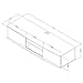 South Shore Floating Wall Mounted Media Console, Pure White, 56