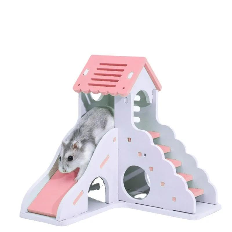 Hamsterspielzeug, 1 Stück, zusammengebautes Hamster-Rutschspielzeug, Meerschweinchen, Golden Bear, atmungsaktiv, Chinchillas, Hamsterzubehör, C,Hamsterspielzeug(D)