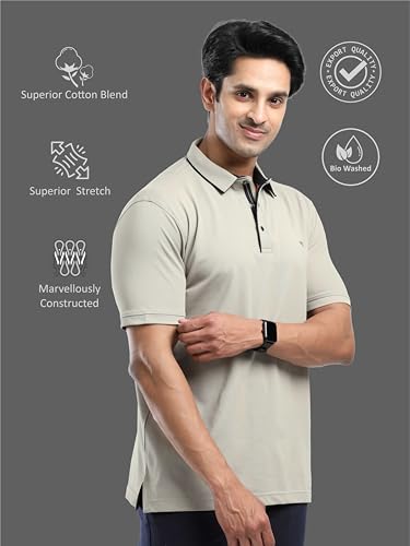 Image of STELLERS Men's Premium Softberry Pique Polo T-Shirt | Feather Touch Feel |Regular Fit| Odour Resistant| Anti-Static| Wrinkle Free | Quick Dry | Stretchable | Lightweight | Sweat-Proof