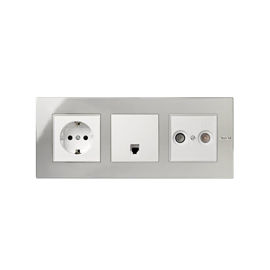 Marco 3 elementos cromado s.27 scudo cadre de finition haut de gamme aspect chrome